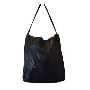 Coach West End TurkeyLarge Hobo Black Leather Tote Bag Shoulder Bag Y2K D02-9466